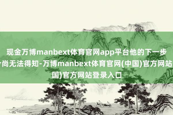 现金万博manbext体育官网app平台他的下一步动向当今尚无法得知-万博manbext体育官网(中国)官方网站登录入口