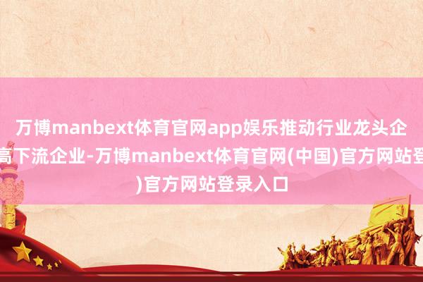 万博manbext体育官网app娱乐推动行业龙头企业迷惑高下流企业-万博manbext体育官网(中国)官方网站登录入口