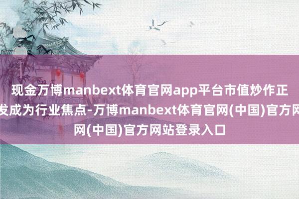 现金万博manbext体育官网app平台市值炒作正取代时代研发成为行业焦点-万博manbext体育官网(中国)官方网站登录入口