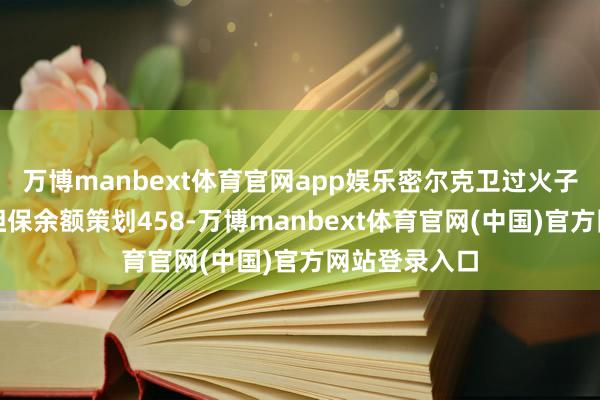 万博manbext体育官网app娱乐密尔克卫过火子公司的对外担保余额策划458-万博manbext体育官网(中国)官方网站登录入口