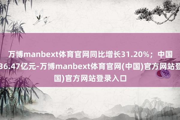 万博manbext体育官网同比增长31.20%；中国星河为36.47亿元-万博manbext体育官网(中国)官方网站登录入口