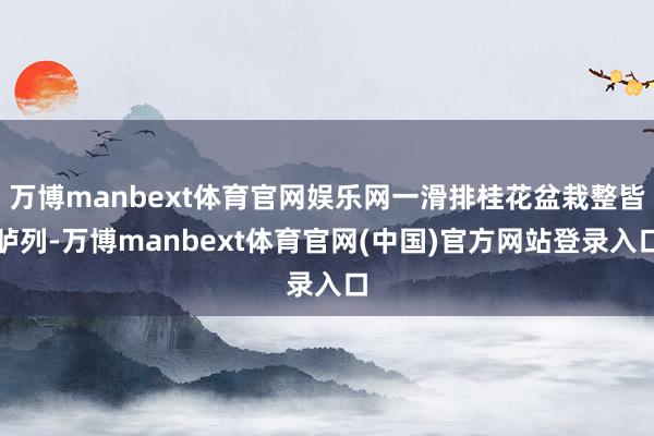 万博manbext体育官网娱乐网一滑排桂花盆栽整皆胪列-万博manbext体育官网(中国)官方网站登录入口